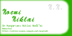 noemi niklai business card